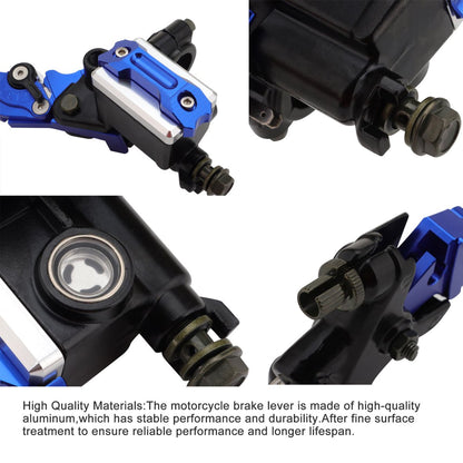 Juego de palancas de freno y embrague ajustables CNC azules de 22mm 7/8" para motocicleta ATV