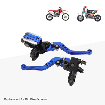 Juego de palancas de freno y embrague ajustables CNC azules de 22mm 7/8" para motocicleta ATV