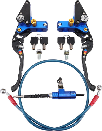 Blue Hydraulic Clutch Master Cylinder Lever 22mm for 125cc–250cc Dirt Bike