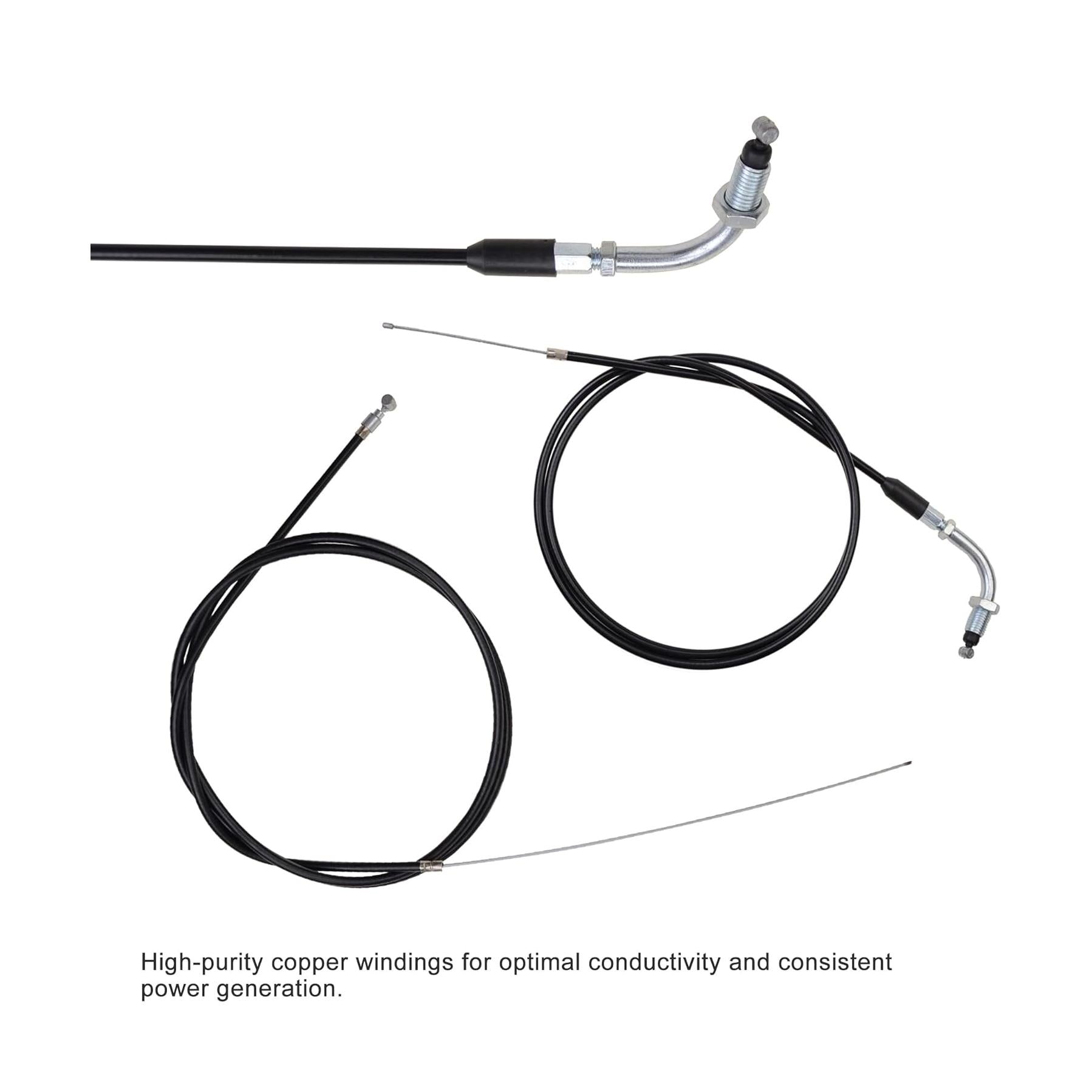 GOOFIT 59 inch Brake Cable and 51 inch Throttle Cable for 2 Stroke 49cc 50cc 60cc 80cc Motorized Bicycle Push Bike Parts