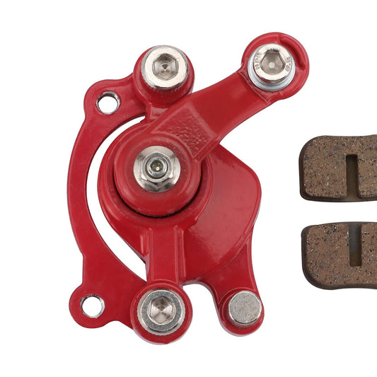 GOOFIT Red Rear Disc Brake Caliper with Brake Pads Replacement for MBX10 MBX11 MM-B80-BR 33cc 47cc 49cc 97cc 80cc 2.5HP 2.8HP Moto Classic Mini Bike