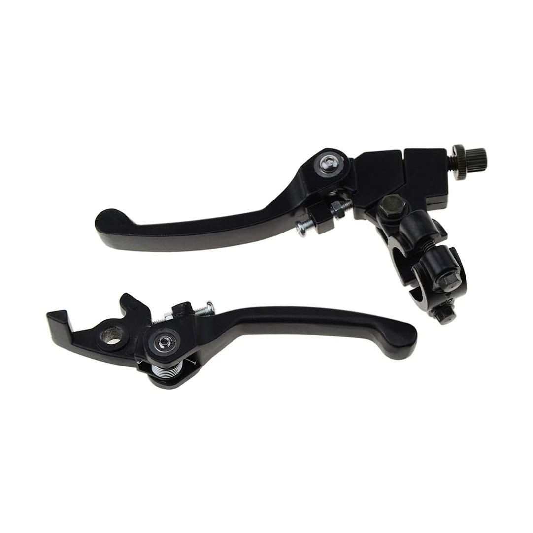 GOOFIT 22mm 7/8" Handble Bar Folding Hand Controls Clutch Lever with Perch Brake Levers for Dirt Pit Bike 110cc 125cc
