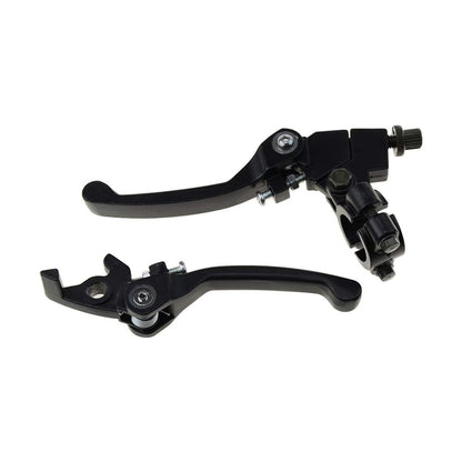 GOOFIT 22mm 7/8" Handble Bar Folding Hand Controls Clutch Lever with Perch Brake Levers for Dirt Pit Bike 110cc 125cc
