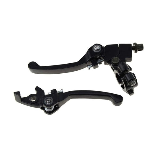 GOOFIT 22mm 7/8" Handble Bar Folding Hand Controls Clutch Lever with Perch Brake Levers for Dirt Pit Bike 110cc 125cc