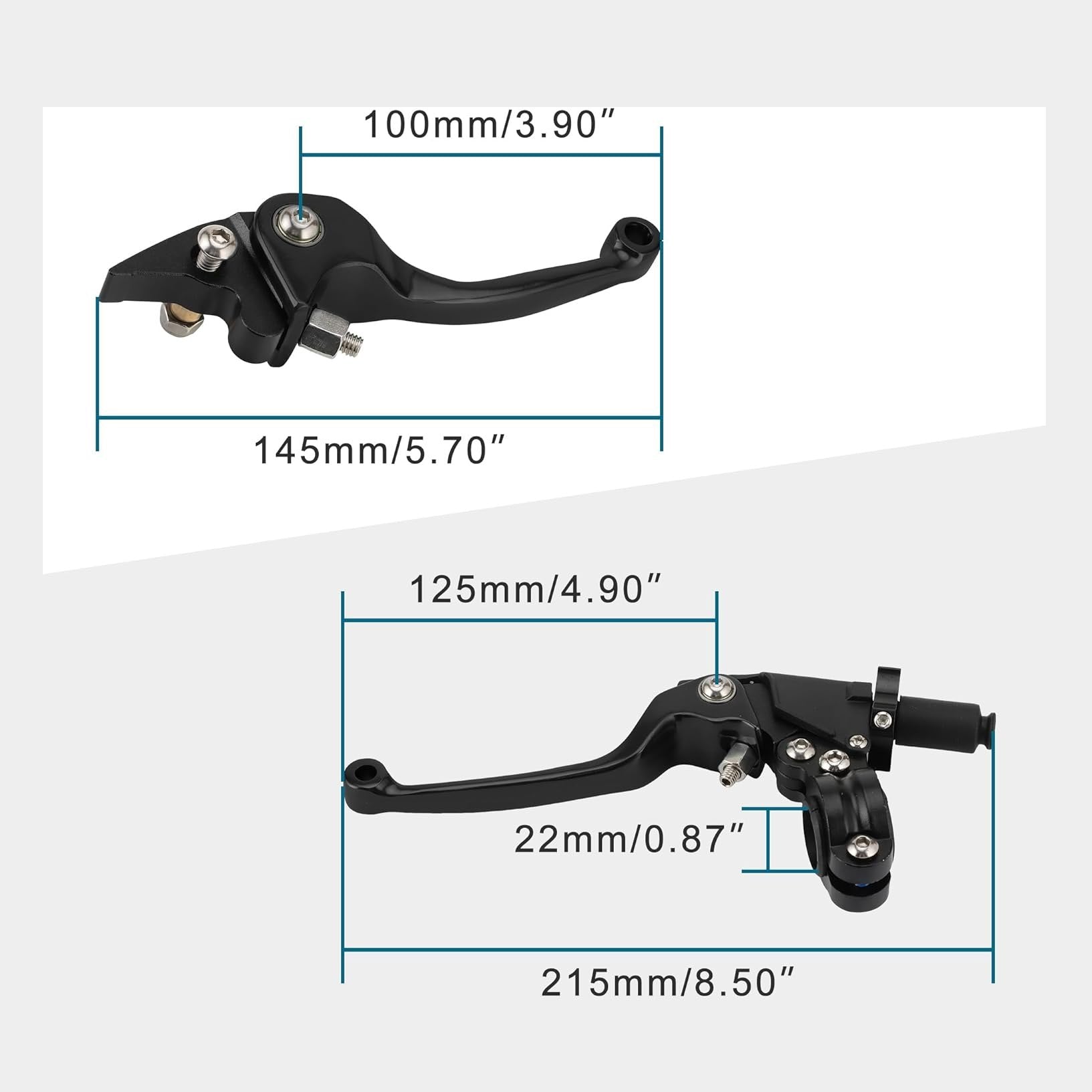 GOOFIT Motorcycle Clutch Brake Handlebar Replacement for KLX SSR TTR CRF50 110cc 125cc 150cc 200cc 250cc CR CRF YZF WRF KX KXF Dirt Pit Mini Bike ATV Motocross Black