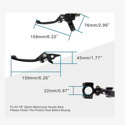 GOOFIT 7/8" Handlebar Folding Left and Right Clutch Brake Lever with Red Hand Grips Replacement for RFZ CRF KLX TTR 125cc Thumpstar 50cc 70cc 110cc 150cc Pit Dirt Bike Motorcycle