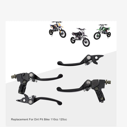 GOOFIT 7/8" Handlebar Folding Left and Right Clutch Brake Lever with Red Hand Grips Replacement for RFZ CRF KLX TTR 125cc Thumpstar 50cc 70cc 110cc 150cc Pit Dirt Bike Motorcycle