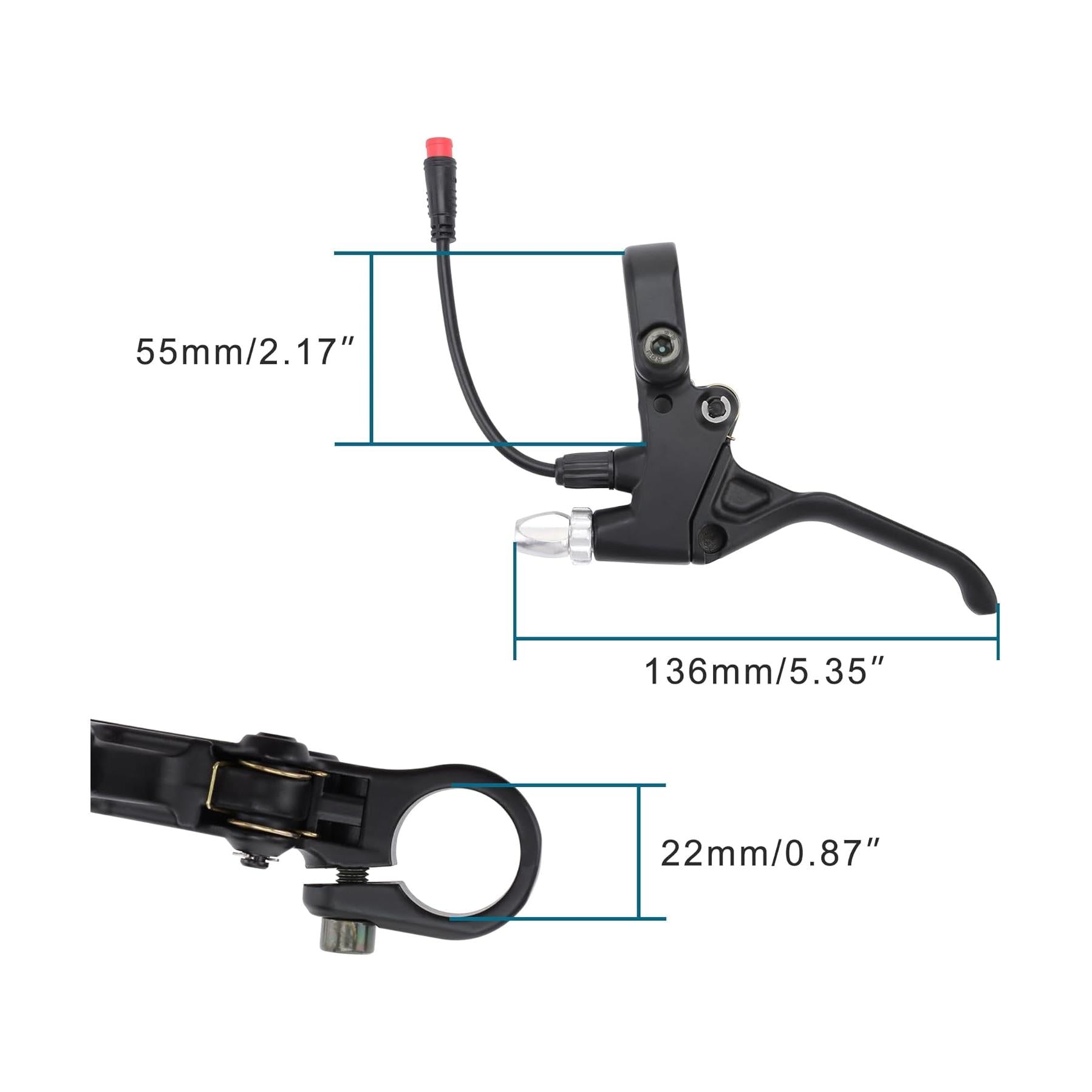 GOOFIT 2PCS 10 Inch Black Motorcycle Handlebar Brake Clutch Levers Replacement for Dirt Bike Scooters