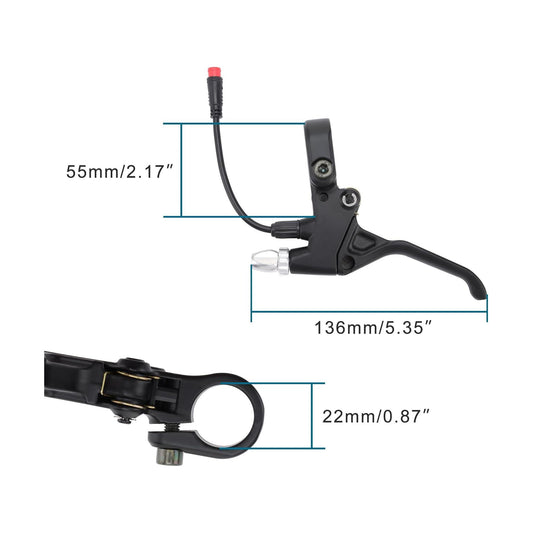 GOOFIT 2PCS 10 Inch Black Motorcycle Handlebar Brake Clutch Levers Replacement for Dirt Bike Scooters