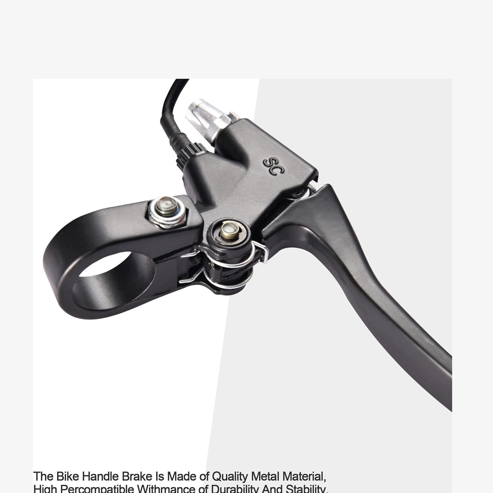 GOOFIT 7/8" 22mm 2 Wires Left&Right Handlebar Brake Lever with Ten Ties Replacement for Electric Mini Bike Mountain Bike Scooter