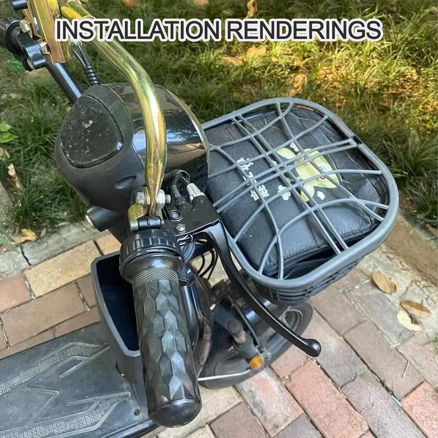 GOOFIT 7/8" 22mm 2 Wires Left&Right Handlebar Brake Lever with Ten Ties Replacement for Electric Mini Bike Mountain Bike Scooter