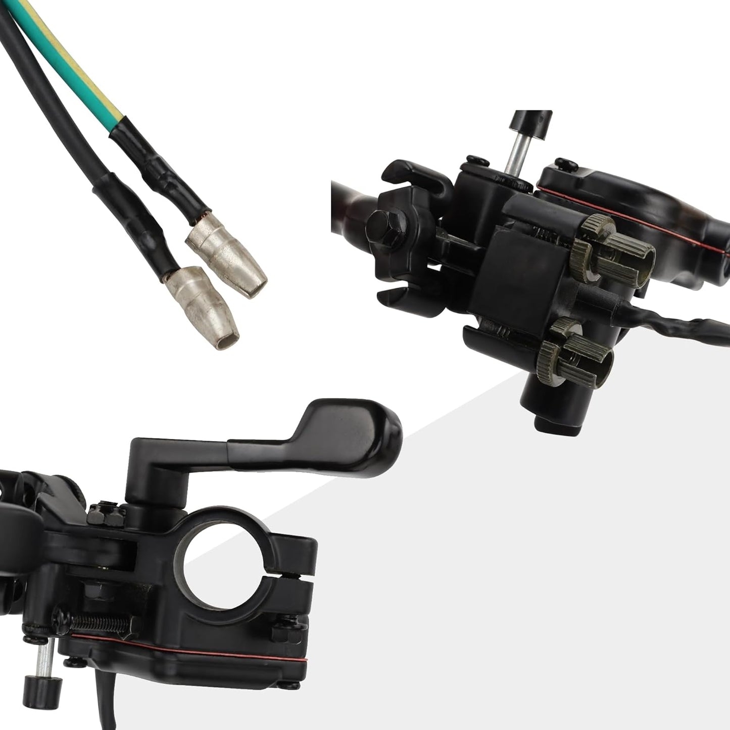 GOOFIT 7/8" 22mm Brake Handle Thumb Throttle with Dual Brake Lever Replacement for 50cc 90cc 110cc 150cc 250cc ATV Quad