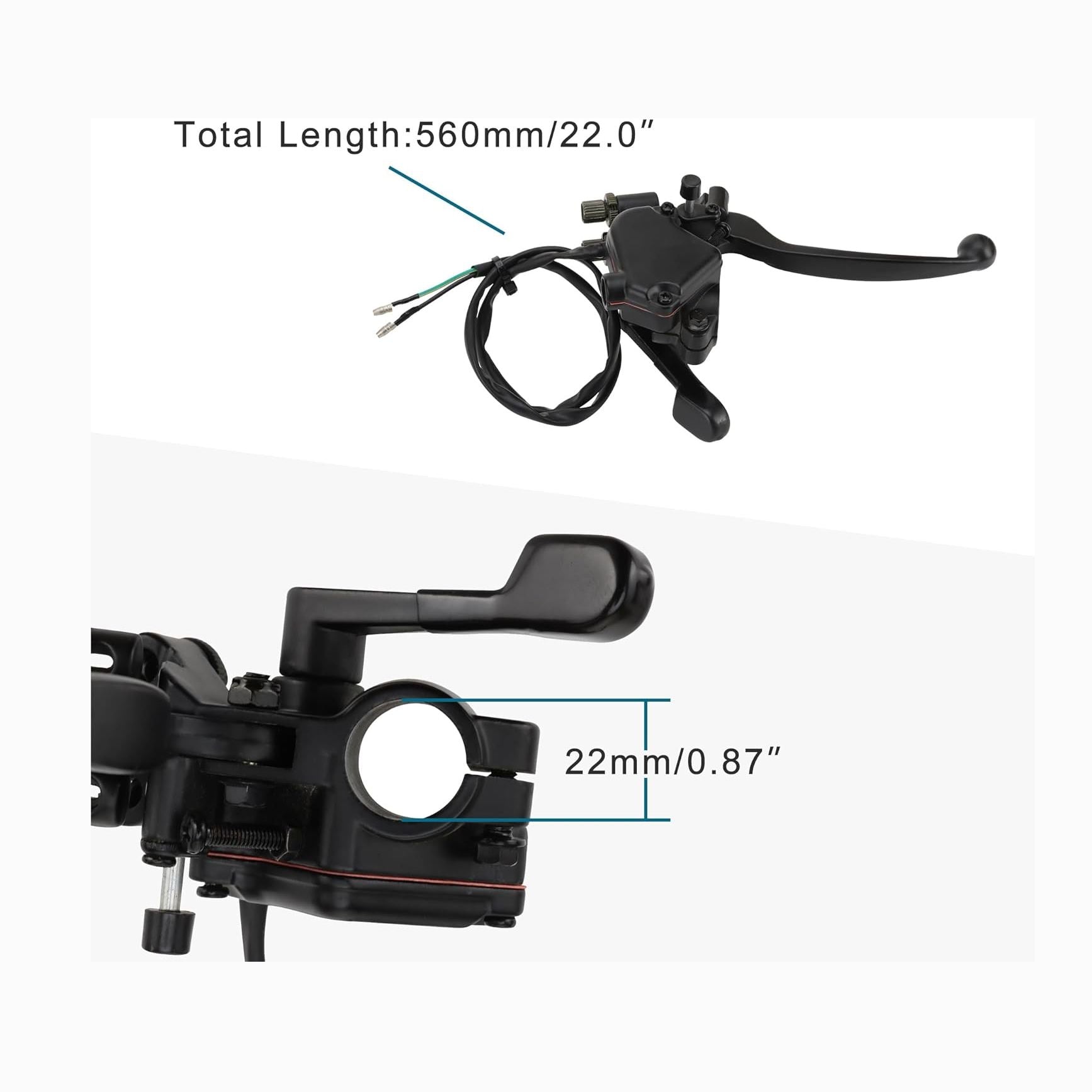 GOOFIT 7/8" 22mm Brake Handle Thumb Throttle with Dual Brake Lever Replacement for 50cc 90cc 110cc 150cc 250cc ATV Quad