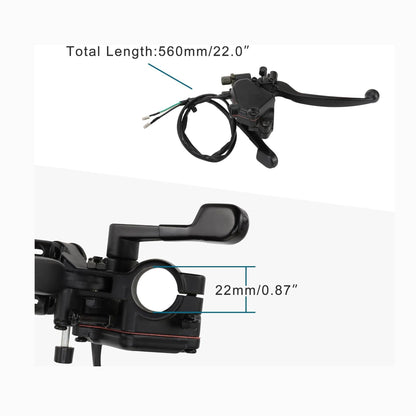 GOOFIT 7/8" 22mm Brake Handle Thumb Throttle with Dual Brake Lever Replacement for 50cc 90cc 110cc 150cc 250cc ATV Quad