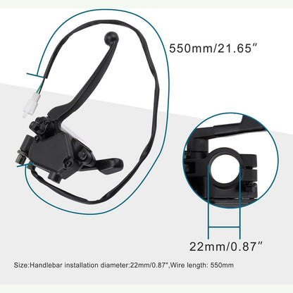 GOOFIT 7/8" 22mm Straight Handle Thumb Throttle with Dual Brake Lever Assembly Replacement for 50cc 70cc 90cc 110cc 125cc 150cc 250cc ATV Quad Roketa Taotao Sunl Kazuma Go Kart Pit Bike