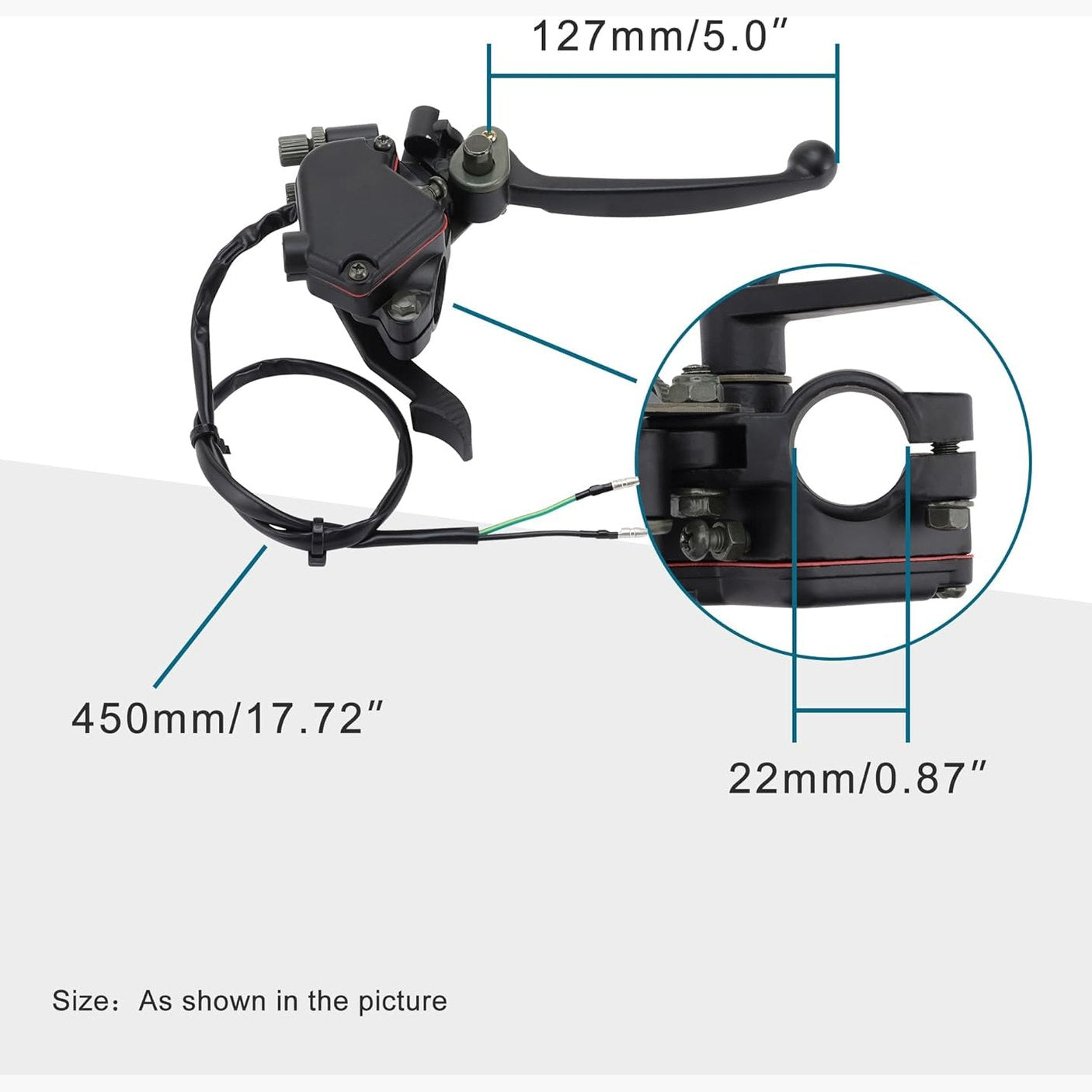 GOOFIT 7/8"Brake Lever Greaser Thumb Throttle Assembly Replacement for Taotao Alpha Baja Kazuma ATV Go Kart