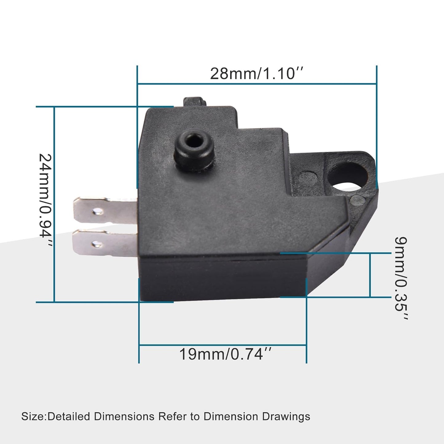 GOOFIT Scooter Right Brake Switch for 50cc 70cc 90cc 110cc 125cc 150cc 200cc 250cc ATV Dirt Bike Moped