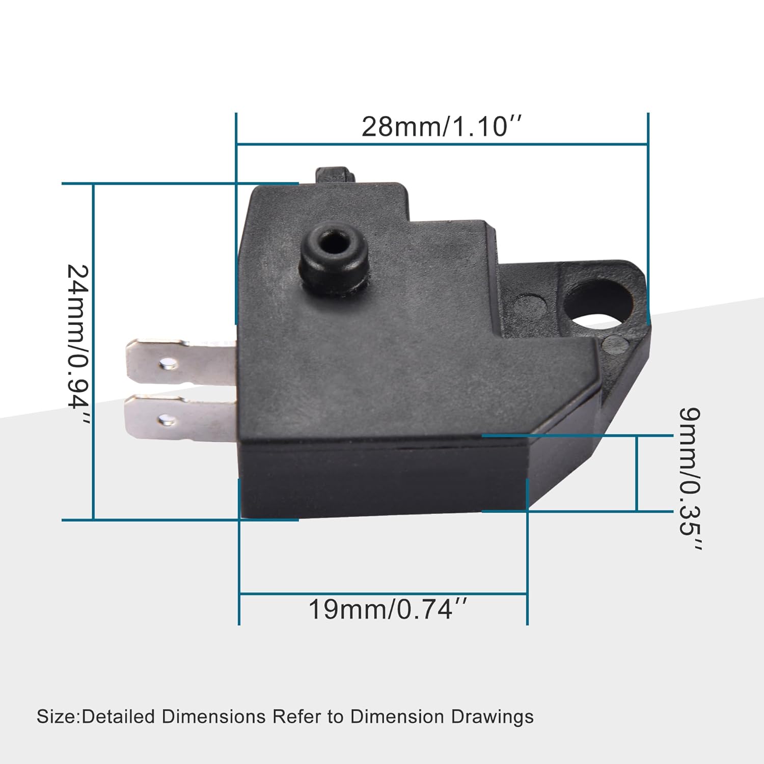 GOOFIT Scooter Right Brake Switch for 50cc 70cc 90cc 110cc 125cc 150cc 200cc 250cc ATV Dirt Bike Moped