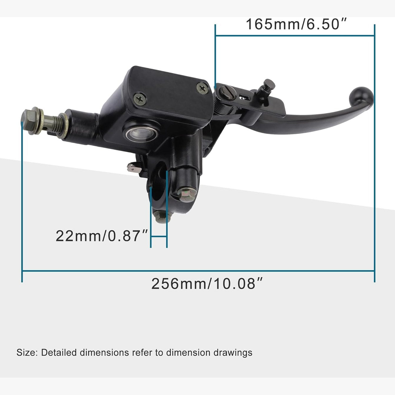 GOOFIT 7/8" Right Handlebar Hydraulic Brake Master Cylinder Lever Replacement for GY6 50cc 70cc 90cc 110cc 125cc 150c 200cc 250cc Engine ATV Quad Moped Pit Dirt Bike Kids Motorcycle