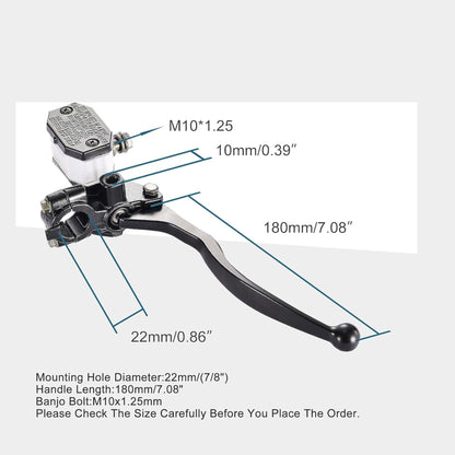 GOOFIT Black 22mm 7/8" Handlebar Front Right Brake Master Cylinder Lever Replacement for Suzuki GS125 GN125 GN250 GS250