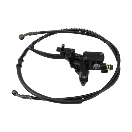 GOOFIT Hydraulic 7/8" 22mm Front Left Brake Master Cylinder Brake Lever Handle with Cable for 50cc 70cc 90cc 110cc 125cc 150cc Chinese ATV Quad