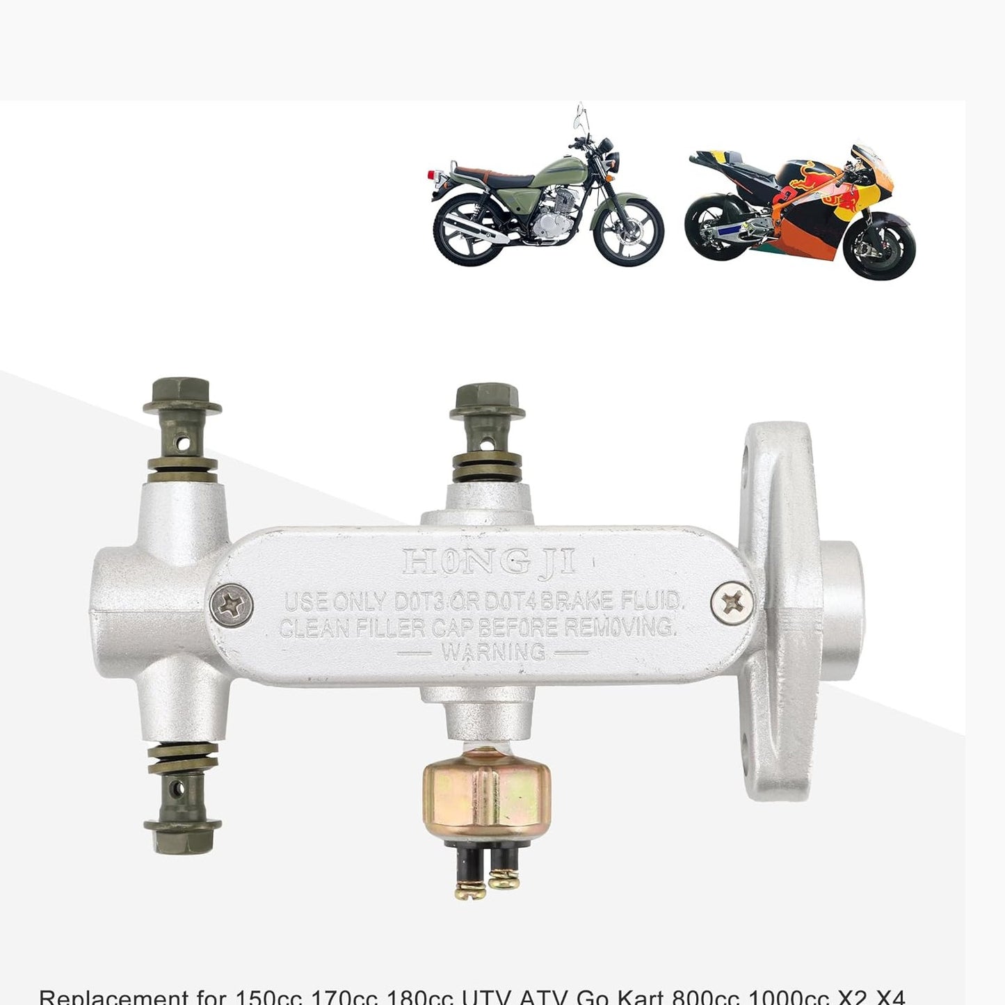 GOOFIT Brake Master Clutch Primary Cylinder Replacement for Odes UTV Dominator Raider 150cc 170cc 180cc UTV ATV Go Kart 800cc 1000cc X2 X4