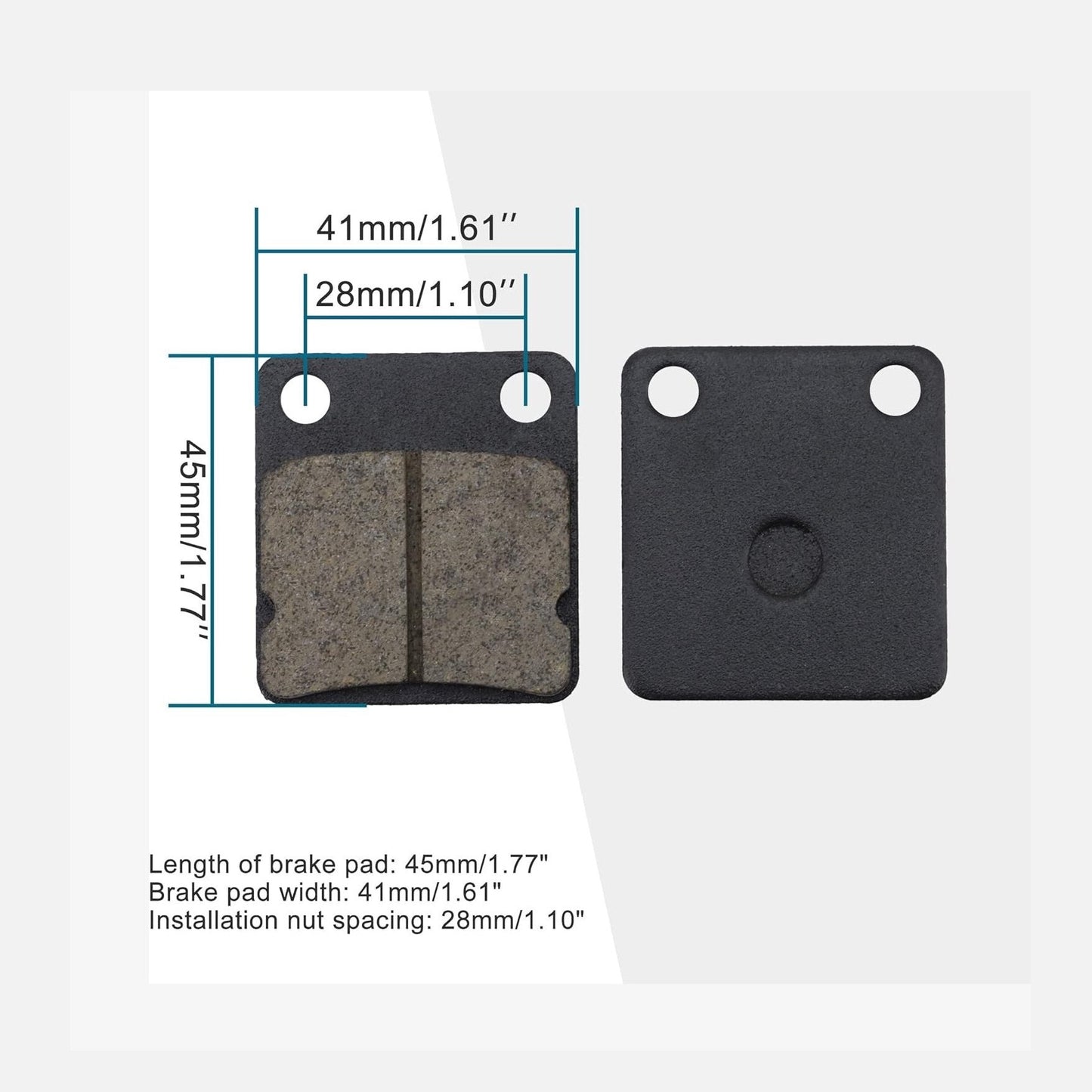 GOOFIT Brake Pad Set Replacement for Carter Master Tomberlin American 150cc 200cc 250cc 300cc ATV Quad Dirt Pit Bike Buggy Go kart Motorbike