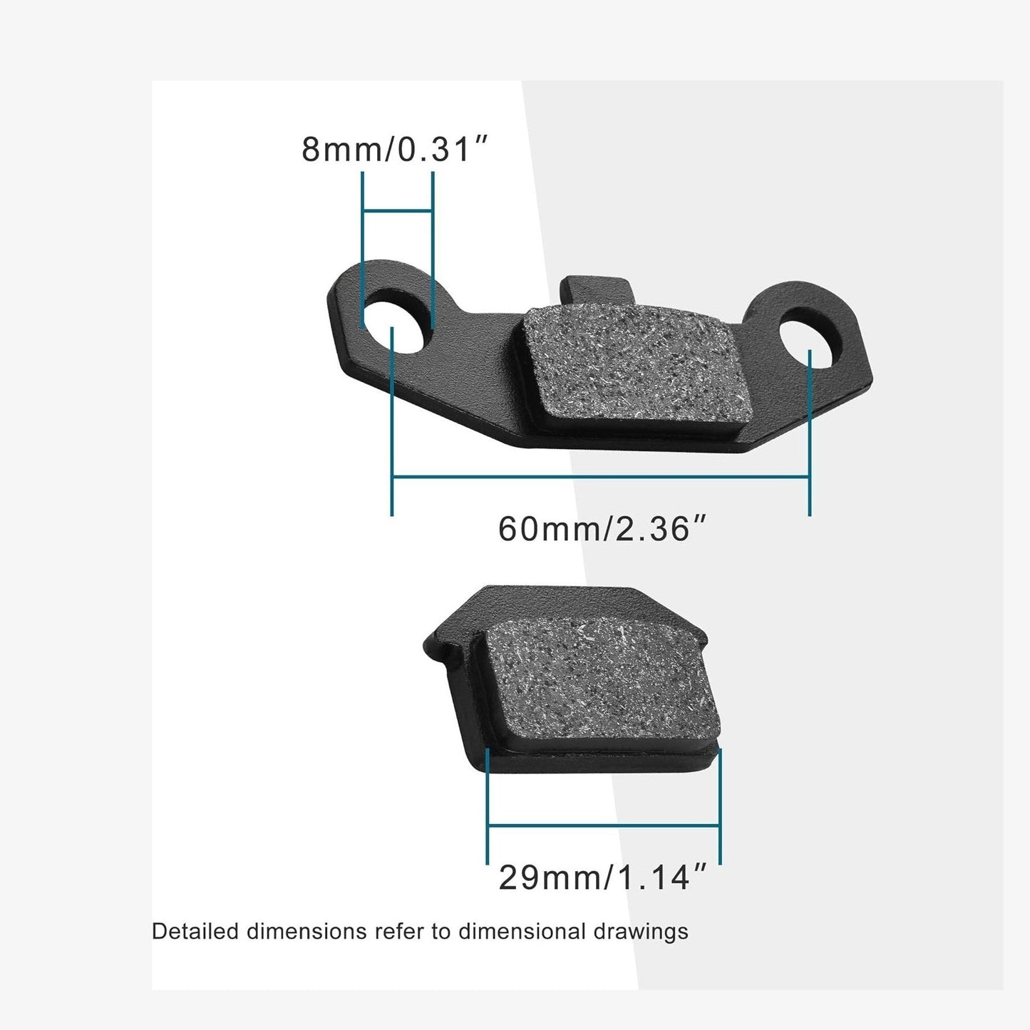 GOOFIT Disc Brake Pad Replacement for 50cc 70cc 90cc 110cc 125cc GPX SSR Coolster ATV Chinese Pit Dirt Bike Motorcycle