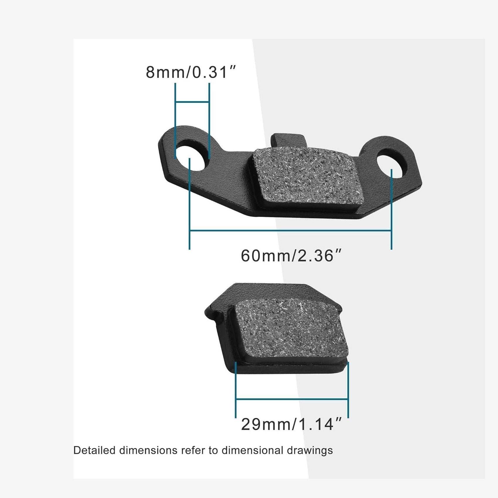 GOOFIT Disc Brake Pad Replacement for 50cc 70cc 90cc 110cc 125cc GPX SSR Coolster ATV Chinese Pit Dirt Bike Motorcycle