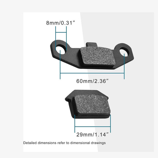 GOOFIT Disc Brake Pad Replacement for 50cc 70cc 90cc 110cc 125cc GPX SSR Coolster ATV Chinese Pit Dirt Bike Motorcycle