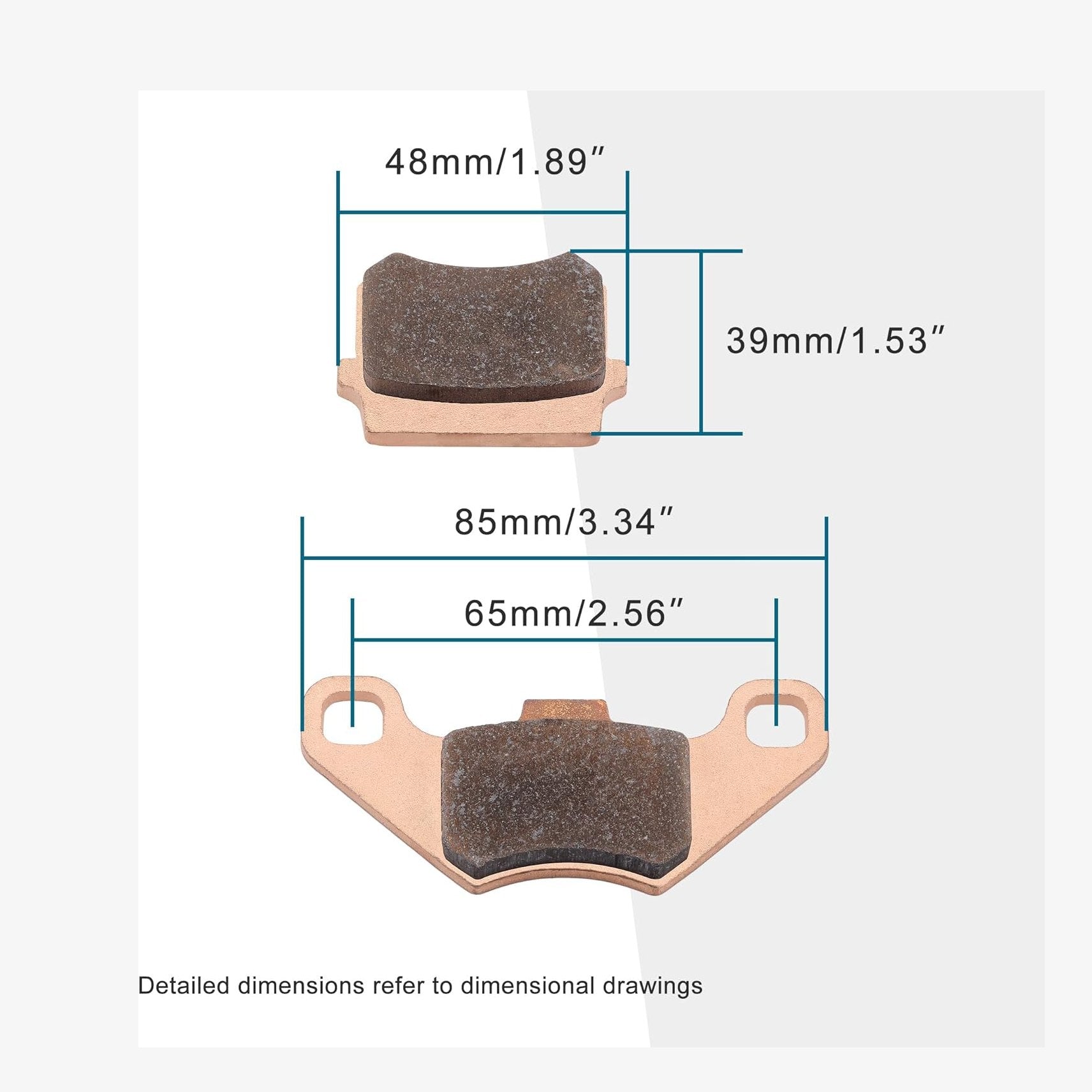 GOOFIT Disc Brake Pads Replacement for 50cc 70cc 90cc 110cc 125cc 150cc 200cc 250cc Pit Dirt Bike ATV Quad Motorcycle Scooter