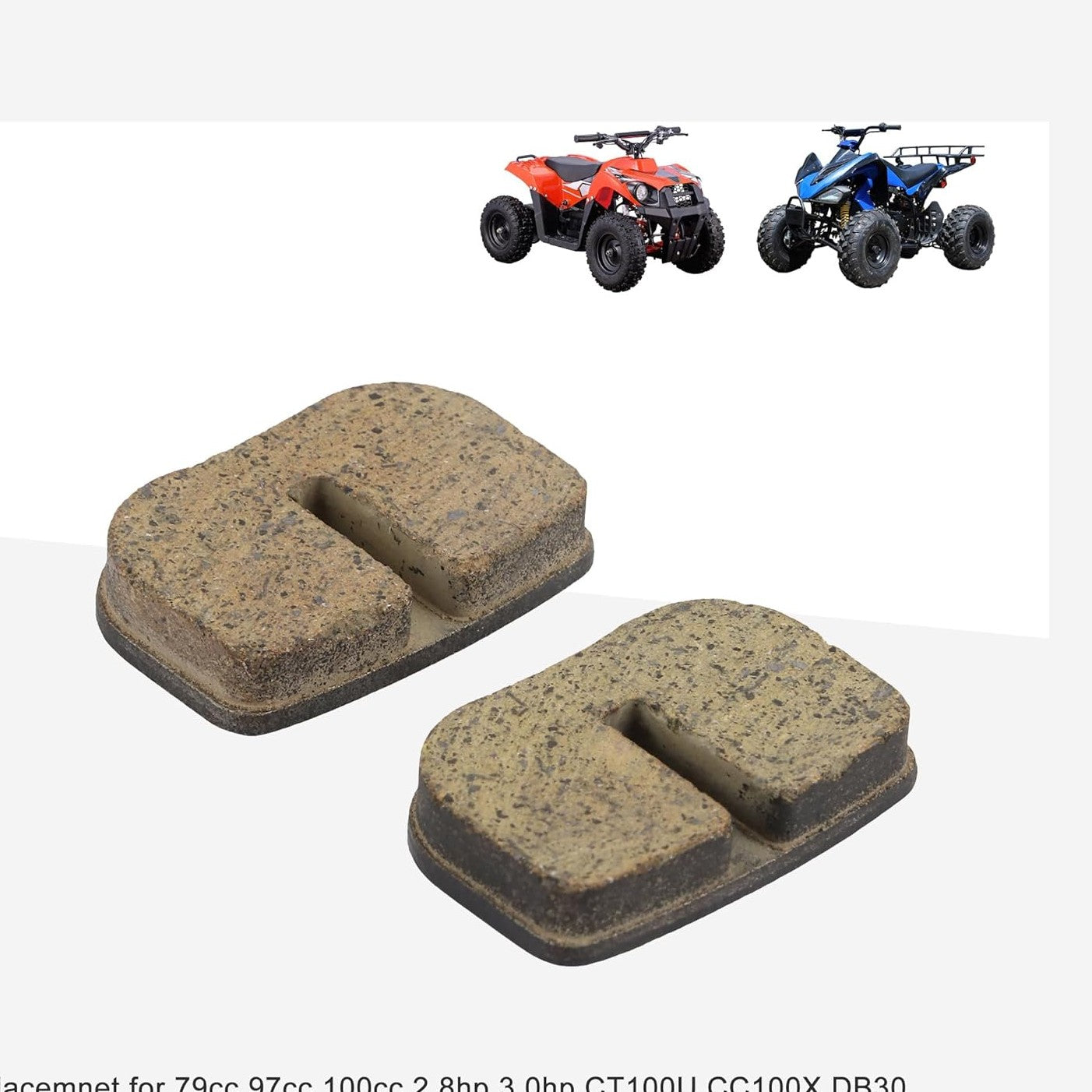 GOOFIT Disc Brake Pads Replacemnet for 79cc 97cc 100cc 2.8hp 3.0hp CT100U CC100X DB30 MMB80 MMB105 MBX10 49cc SYX 2-Stroke Mini ATV 4 Wheeler Mototec Dirt Bike Scooter Parts