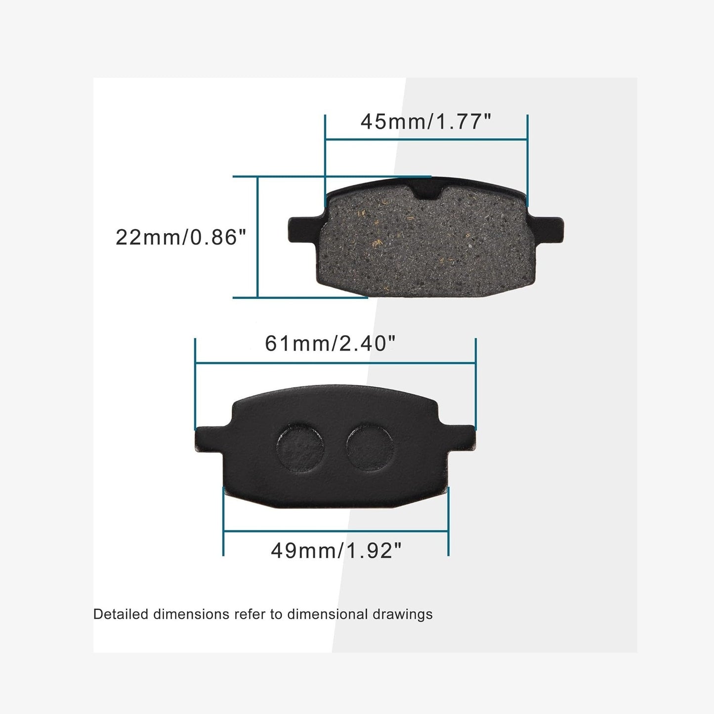 GOOFIT Front Disc Brake Pads Replacement for GY6 49cc 50cc Moped Scooter