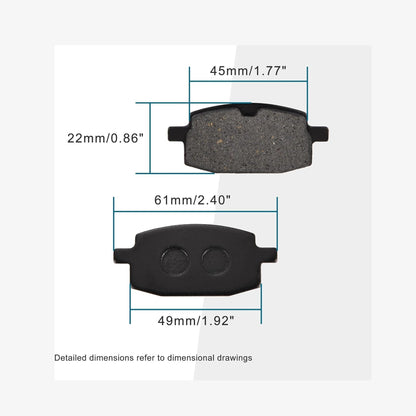GOOFIT Front Disc Brake Pads Replacement for GY6 49cc 50cc Moped Scooter