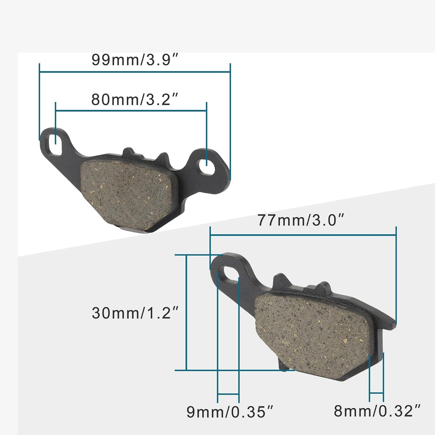 GOOFIT Disc Brake Pads Front Replacemnet for JOG SFA384 2012 YW50 ZUMA Neptune M138 ATV Quad Go Kart Braking Feedback Reduced Braking distance