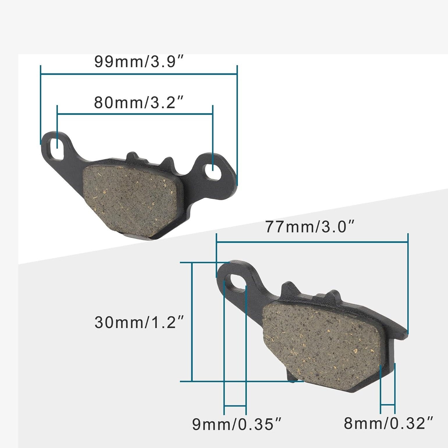 GOOFIT Disc Brake Pads Front Replacemnet for JOG SFA384 2012 YW50 ZUMA Neptune M138 ATV Quad Go Kart Braking Feedback Reduced Braking distance