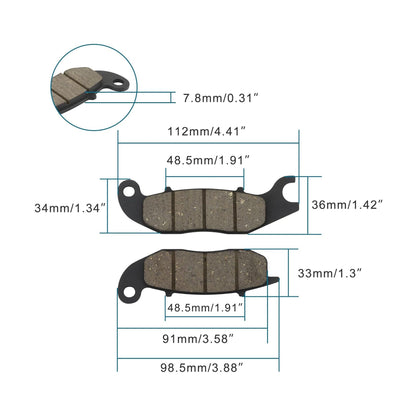 GOOFIT Motorcycle Brake Pads Replacement for M111 Prince Kirin