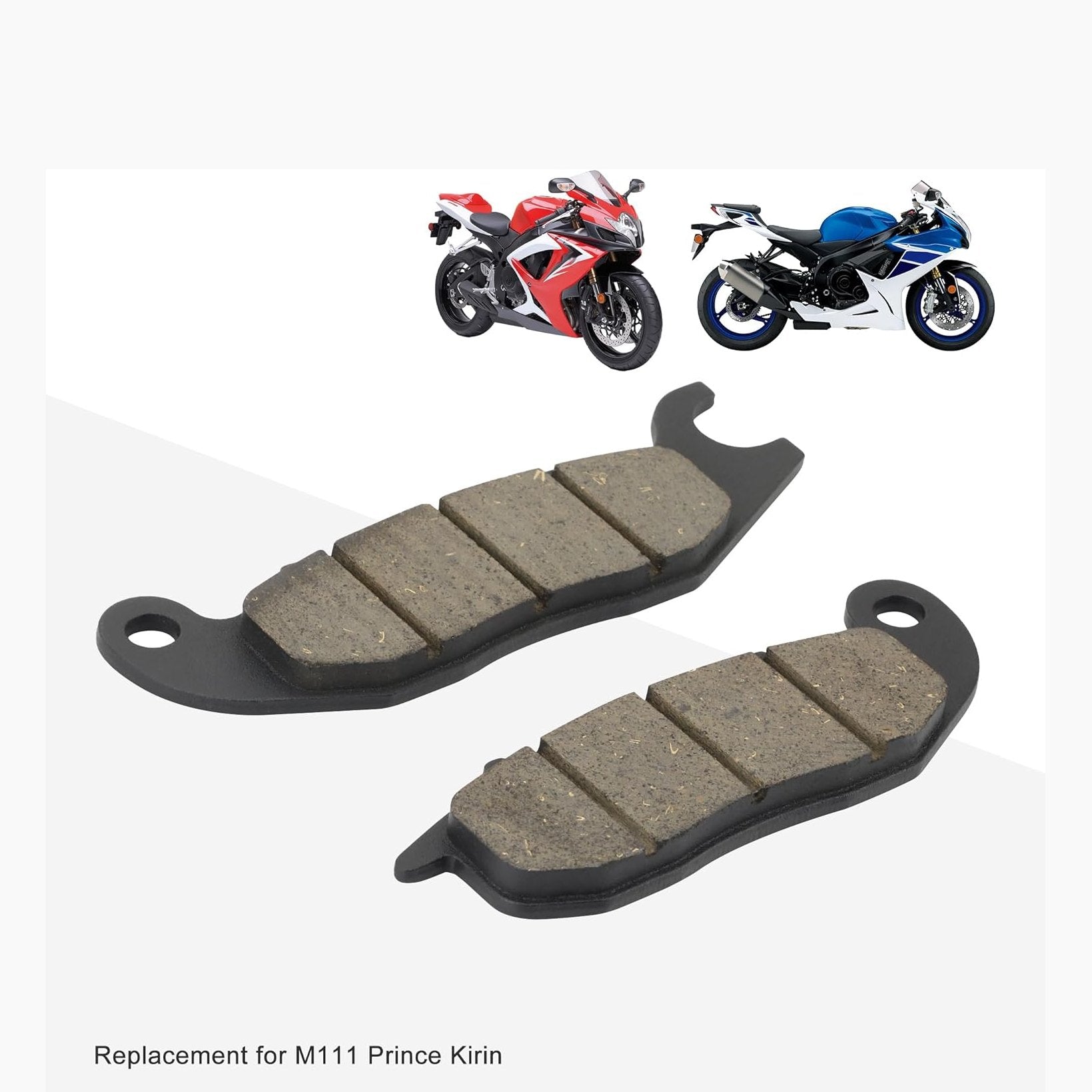 GOOFIT Motorcycle Brake Pads Replacement for M111 Prince Kirin