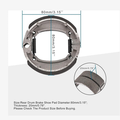GOOFIT Motorcycle Rear Drum Brake Shoe for 50cc 70cc ATV Engine Based Scooter