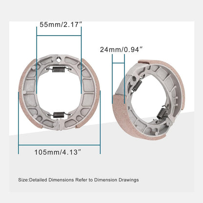 GOOFIT Drum Brake Shoe Replacement for GY6 50cc 125cc 150cc Baja Motorsports Mini Bike Scooter Moped ATV