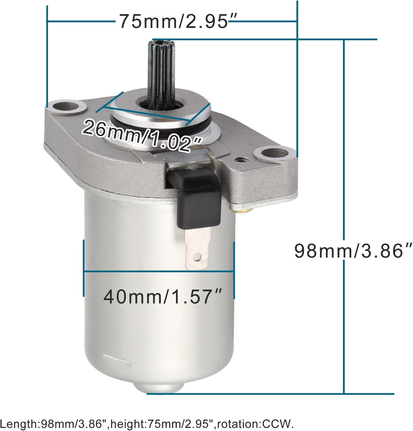 CCW Starter Motor for JOG-50 SR 50 K2 50 DI-TECH 50cc 1997-2001