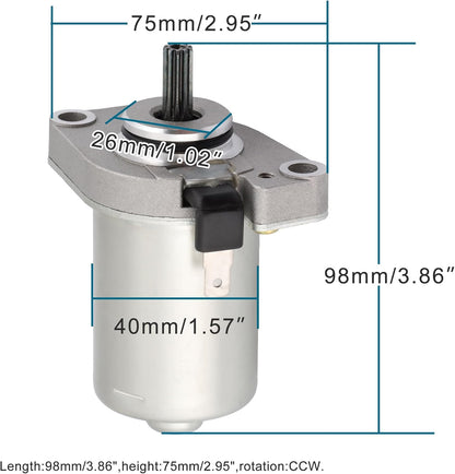 CCW Starter Motor for JOG-50 SR 50 K2 50 DI-TECH 50cc 1997-2001