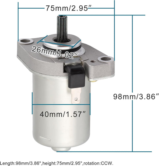 CCW Starter Motor for JOG-50 SR 50 K2 50 DI-TECH 50cc 1997-2001