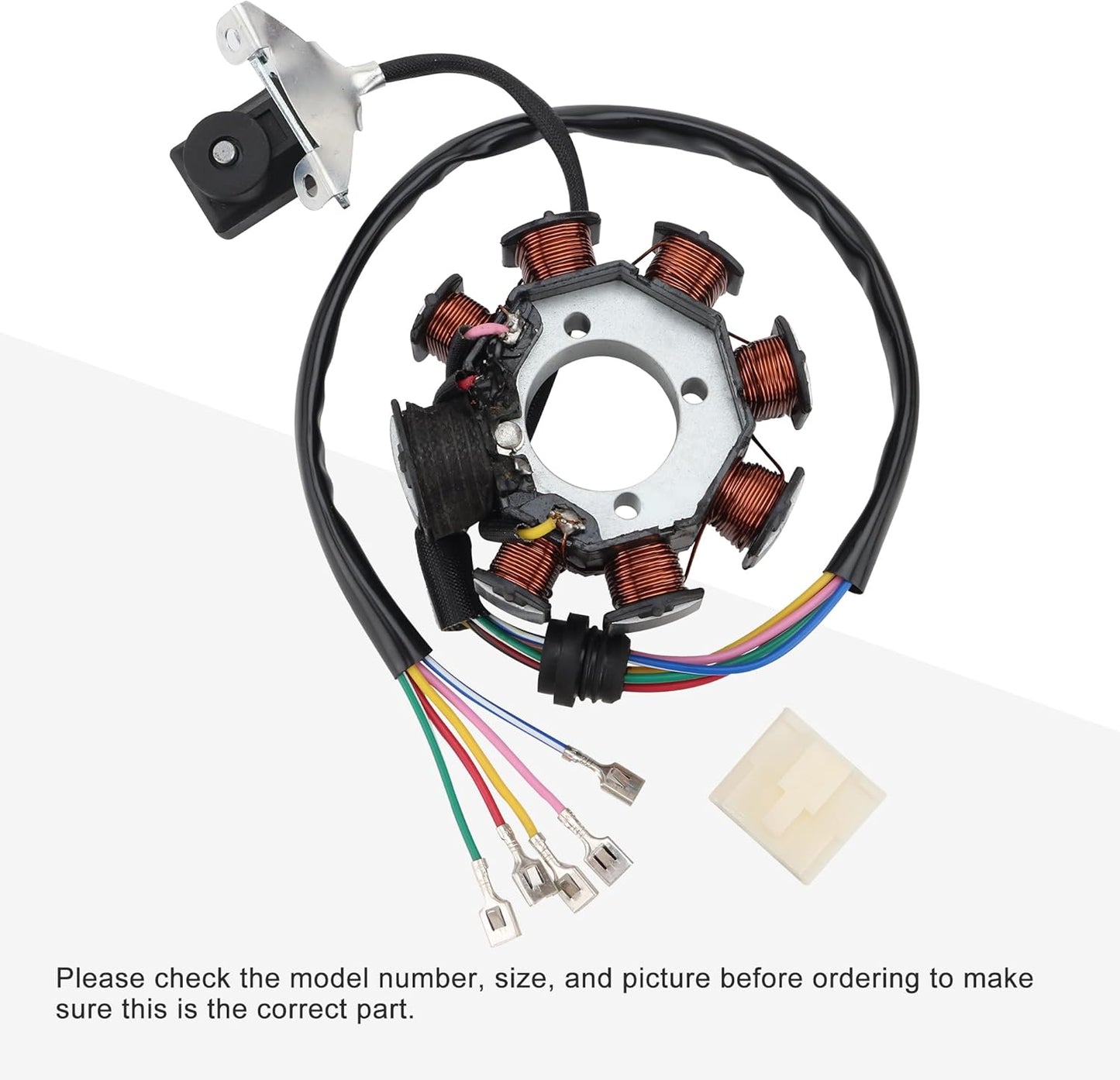 GOOFIT 8 Coil 6 Wire Stator for CG 125cc-250cc ATV Dirt Bike Go Kart Magneto E05010034