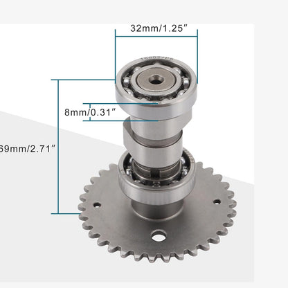 GOOFIT GY6 50cc High Performance Racing Camshaft Replacement for 60cc 80cc 100cc 139QMB 139QMA Engine ATV Scooter Moped Go Kart