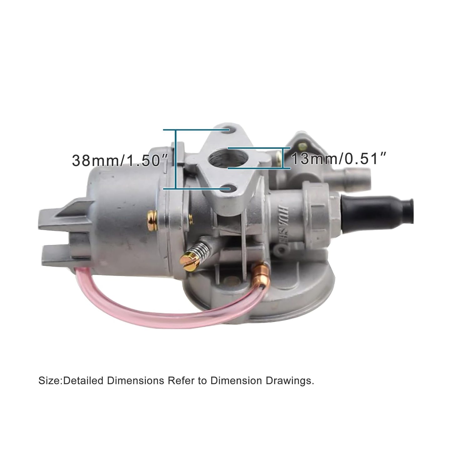 GOOFIT Carburetor 13mm with Pull Start Clutch Replacement for 2 Stroke Engine 47cc 49cc SSR SX50 Mini Dirt Bike Moto Quad Motocyle Pocket Bike ATV
