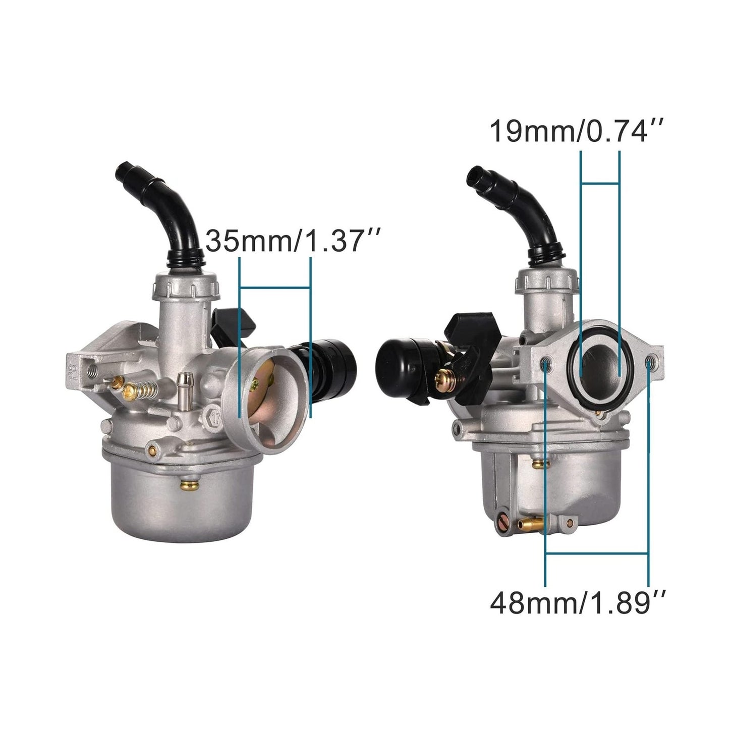 Carburetor PZ19 For 4 stroke 49cc-125cc Horizontal Engine