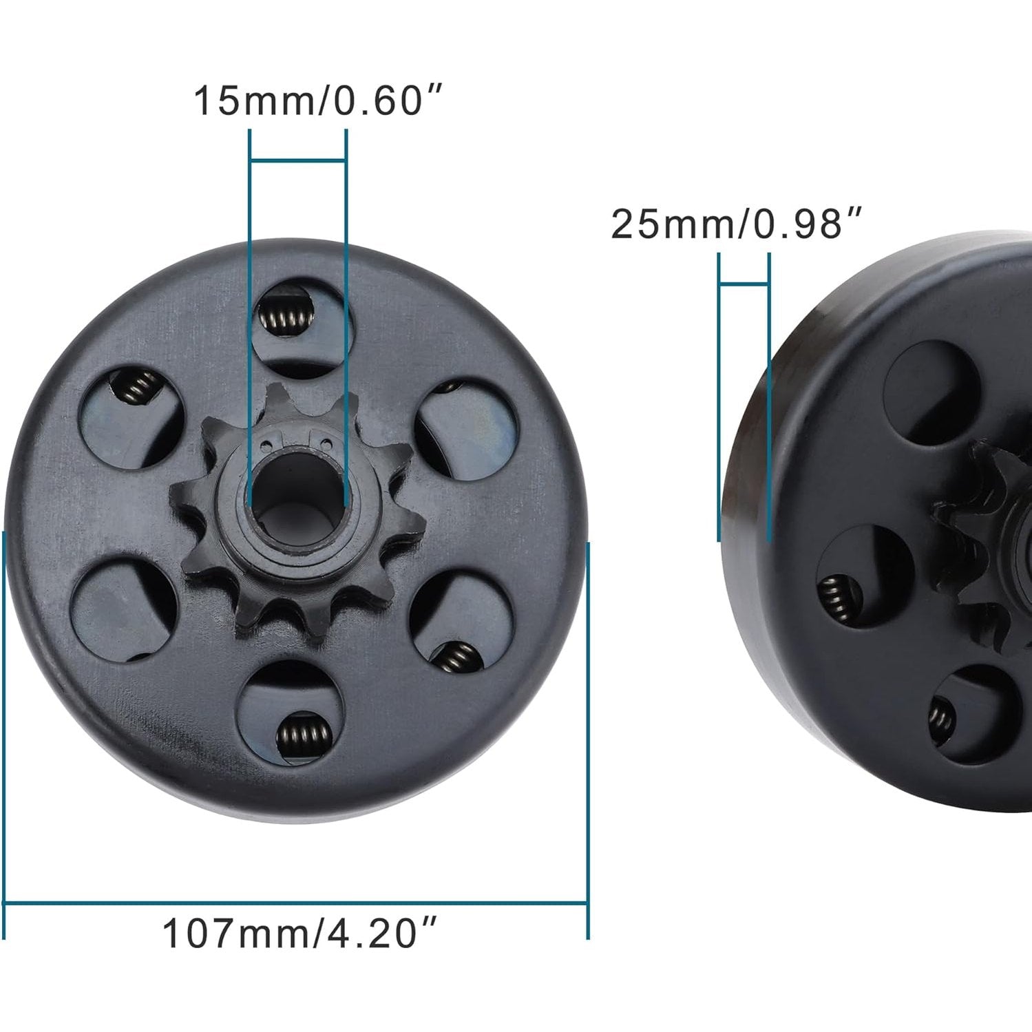 Centrifugal Clutch 10 Tooth 5/8" Shaft For #40/41/420 Chain Sprockets