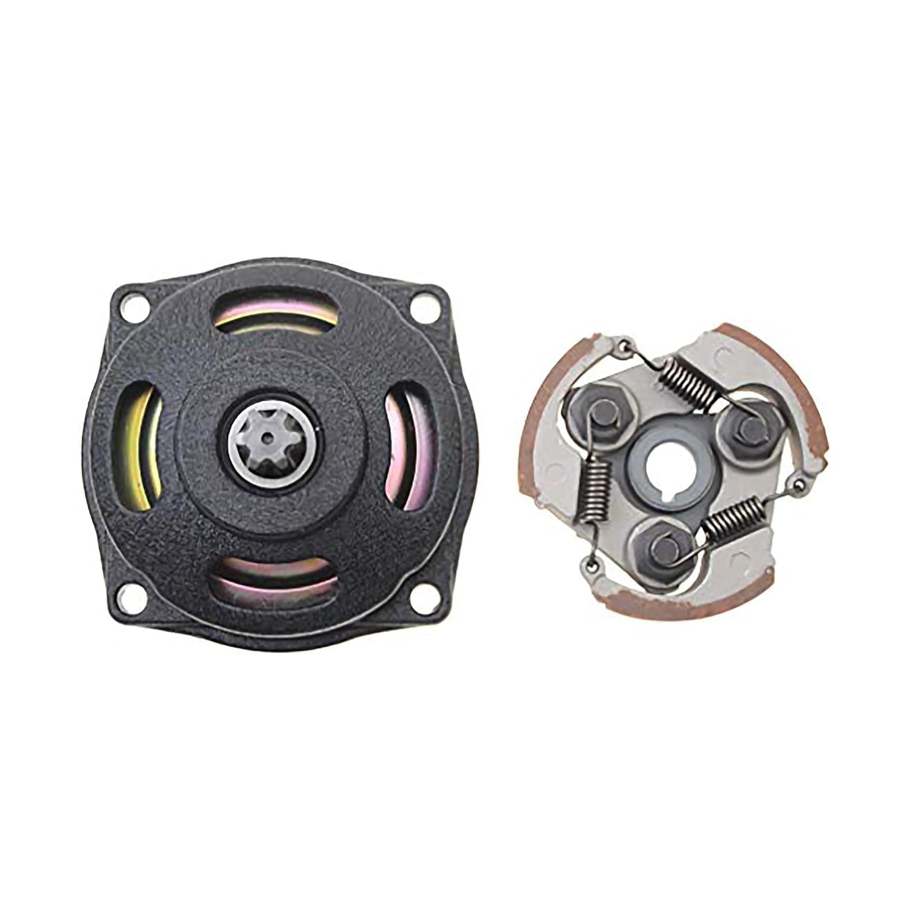 GOOFIT Small 25H 6 Tooth Drum Gear Box Drum Clutch Pad kit with Groove for 2 Stroke 47cc 49cc Engine Mini Dirt Kids Pocket Bike Dirt Bike ATV