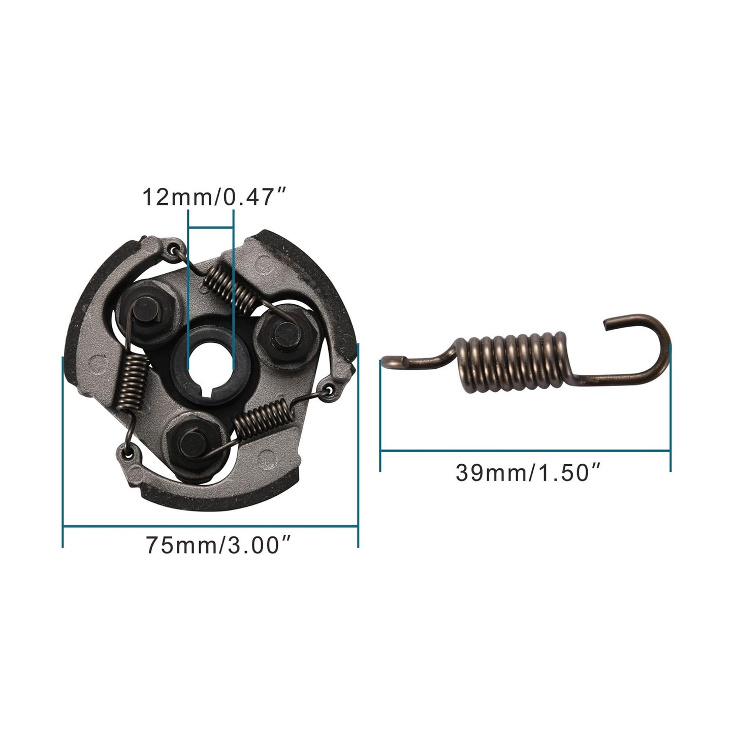 GOOFIT 6 Teeth Gearbox Heavy Duty Clutch Pad Replacement for 2 Stroke 47cc 49cc 50cc 53cc Mini Pocket Bike Dirt Pit Bike Crosser ATV